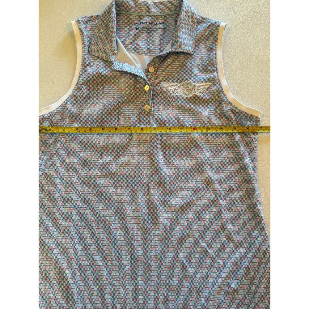 Peter Millar Women's Sleeveless Polo Wing Stop Logo Sz M Tank - Picture 6 of 6